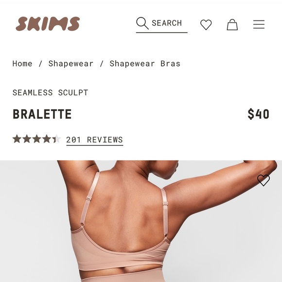 Skims seamless sculpt bralette in color MICA size medium NIB - Picture 10 of 10